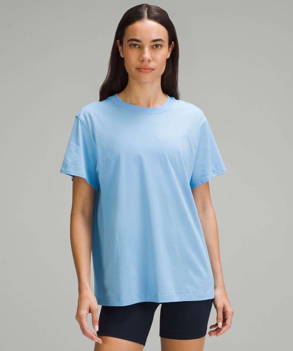 Lululemon All Yours Blue Cotton Women’s Short Sleeve T-Shirt